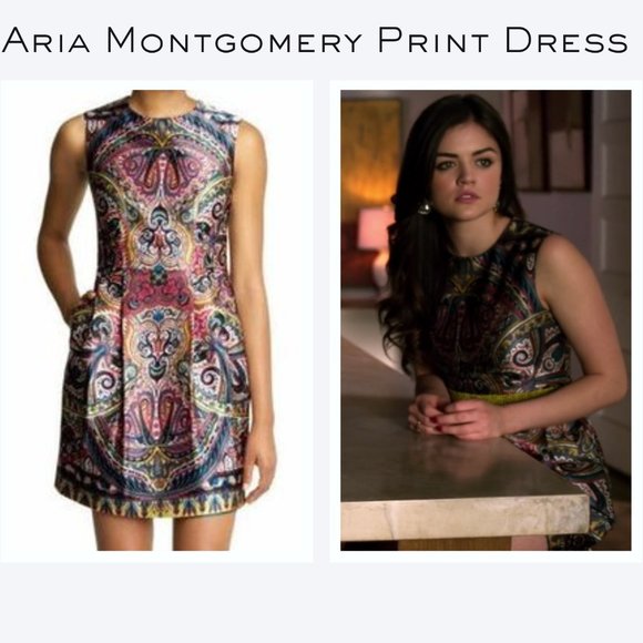 Paisley Print Dress ASO Aria Montgomery PLL - Picture 1 of 5